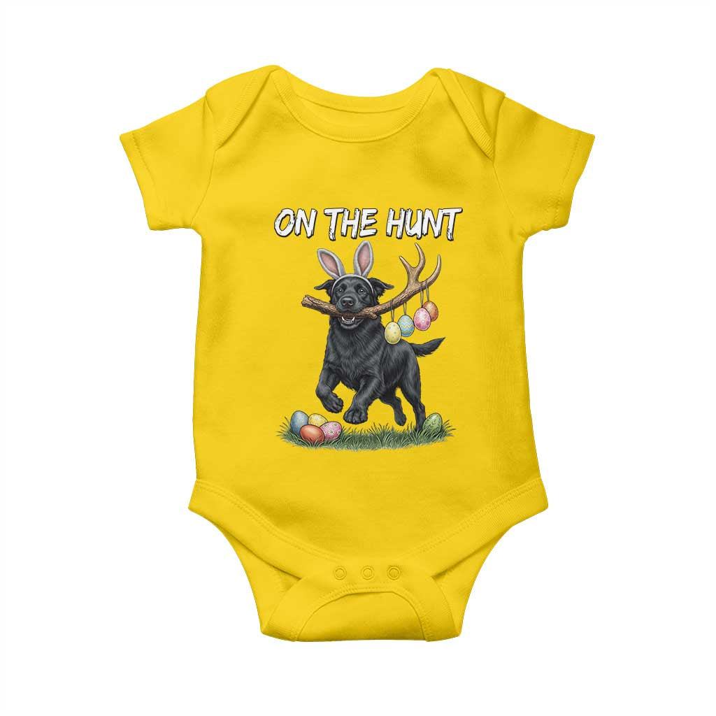Funny Easter Hunting Dog Baby Onesie Labrador Bunny Ears On The Hunt