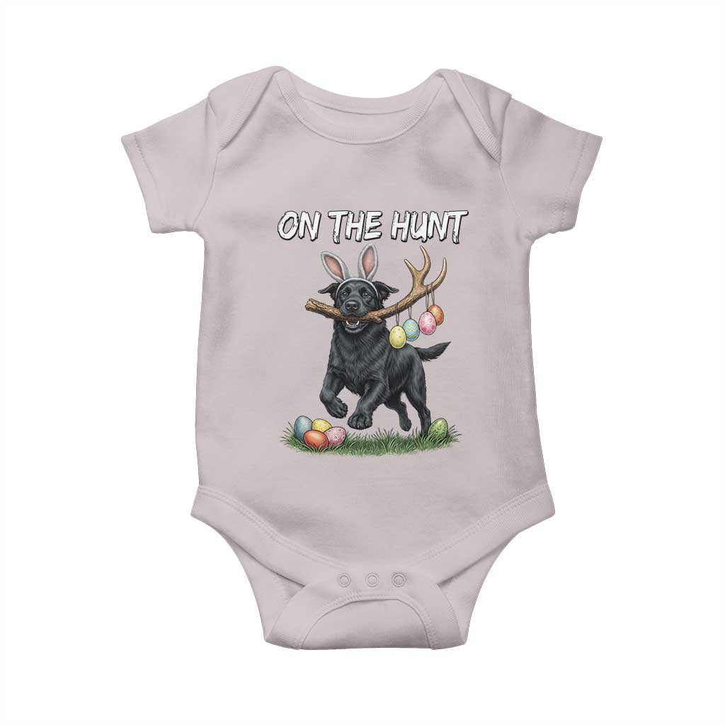 Funny Easter Hunting Dog Baby Onesie Labrador Bunny Ears On The Hunt