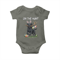 Funny Easter Hunting Dog Baby Onesie Labrador Bunny Ears On The Hunt