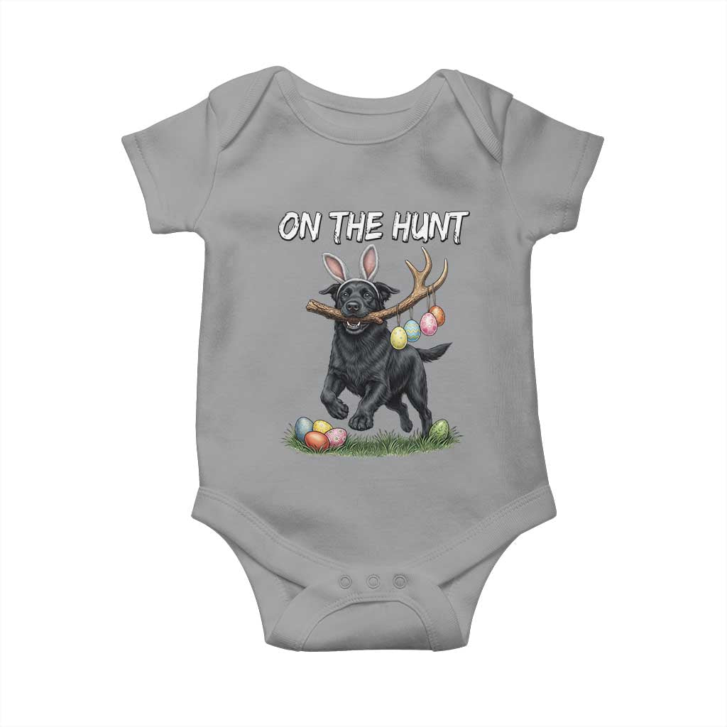 Funny Easter Hunting Dog Baby Onesie Labrador Bunny Ears On The Hunt