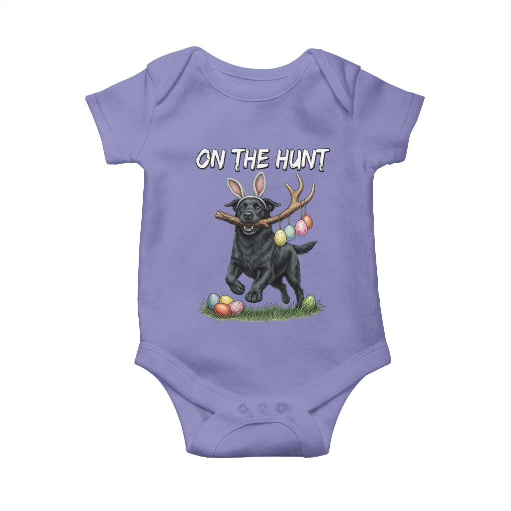 Funny Easter Hunting Dog Baby Onesie Labrador Bunny Ears On The Hunt