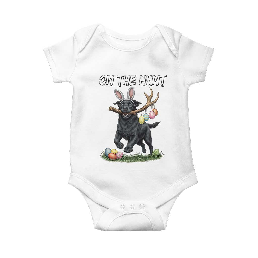 Funny Easter Hunting Dog Baby Onesie Labrador Bunny Ears On The Hunt