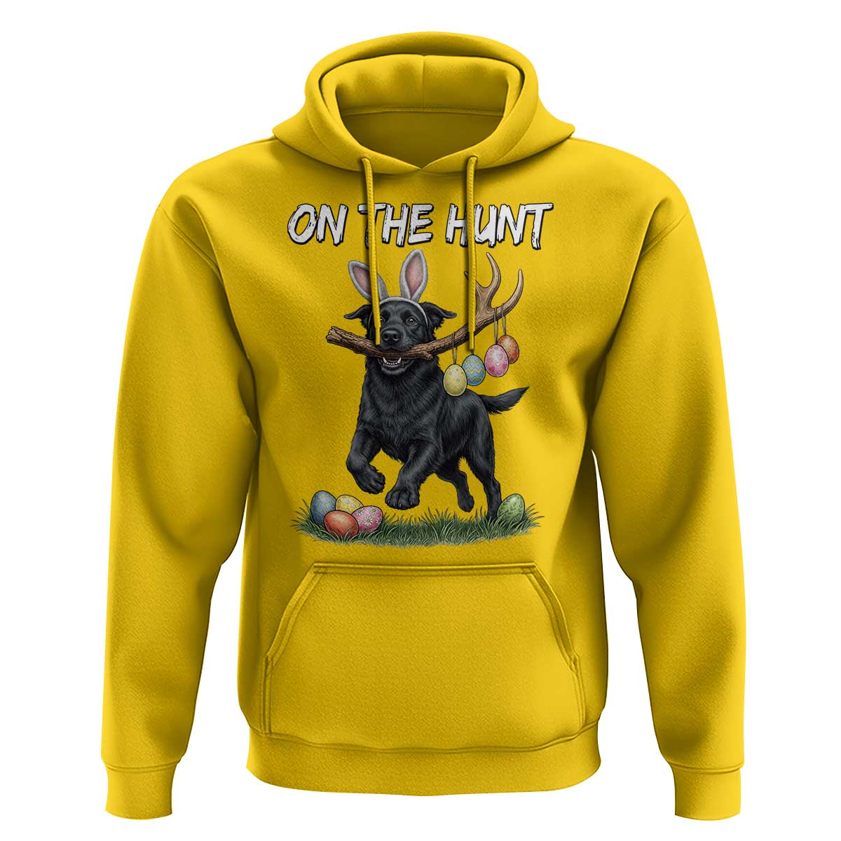 Funny Easter Hunting Dog Hoodie Labrador Bunny Ears On The Hunt