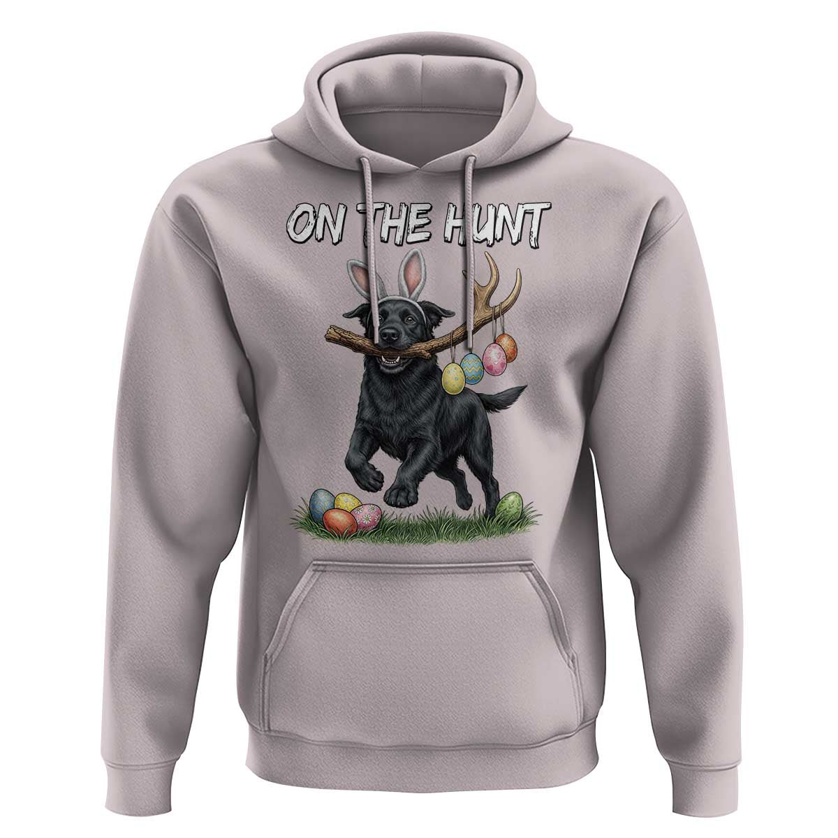 Funny Easter Hunting Dog Hoodie Labrador Bunny Ears On The Hunt