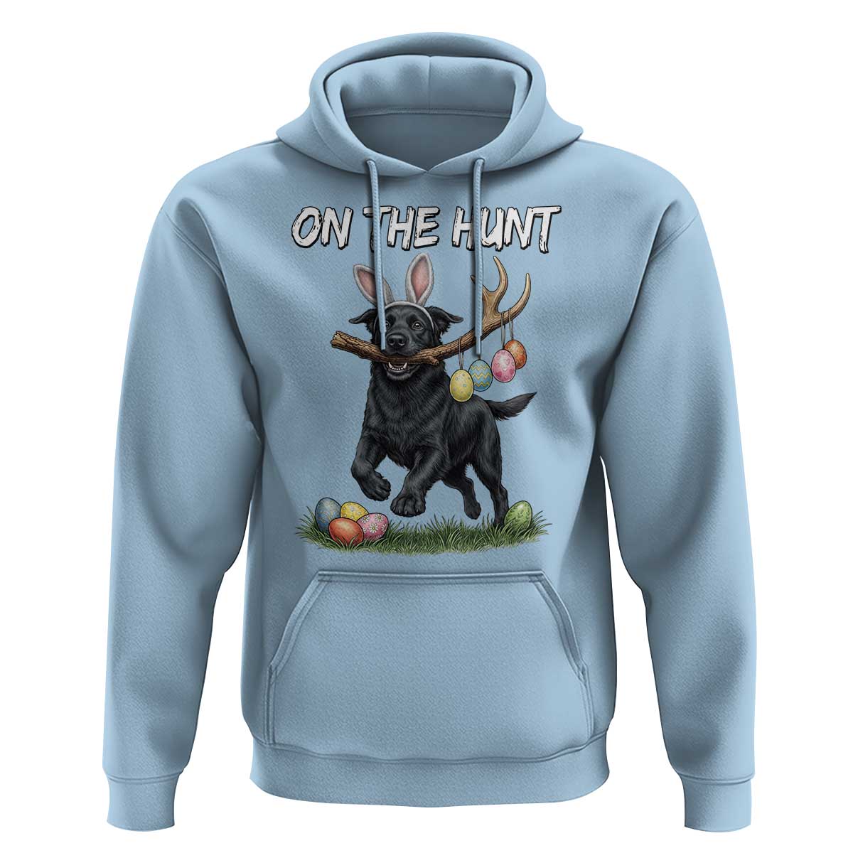 Funny Easter Hunting Dog Hoodie Labrador Bunny Ears On The Hunt