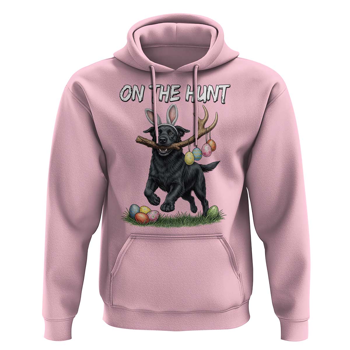Funny Easter Hunting Dog Hoodie Labrador Bunny Ears On The Hunt