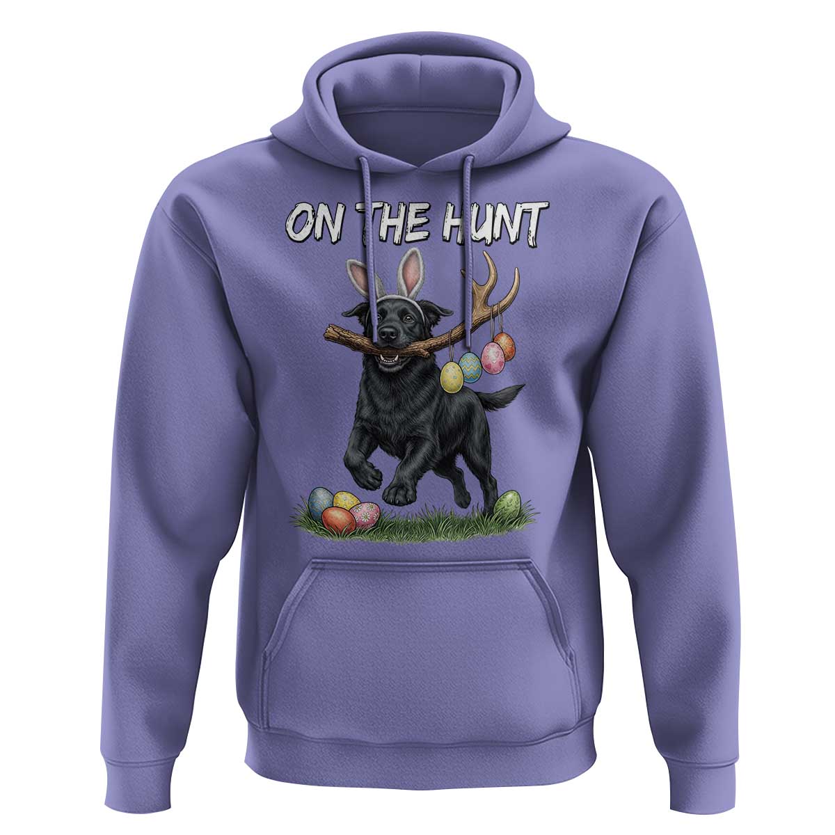Funny Easter Hunting Dog Hoodie Labrador Bunny Ears On The Hunt