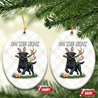 Funny Easter Hunting Dog Ceramic Ornament Labrador Bunny Ears On The Hunt