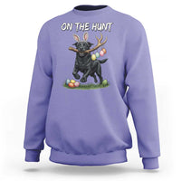 Funny Easter Hunting Dog Sweatshirt Labrador Bunny Ears On The Hunt