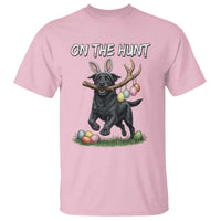 Funny Easter Hunting Dog T Shirt Labrador Bunny Ears On The Hunt