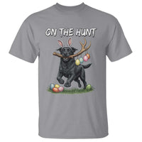 Funny Easter Hunting Dog T Shirt Labrador Bunny Ears On The Hunt