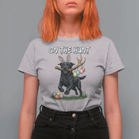 Funny Easter Hunting Dog T Shirt For Women Labrador Bunny Ears On The Hunt