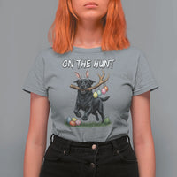Funny Easter Hunting Dog T Shirt For Women Labrador Bunny Ears On The Hunt