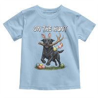 Funny Easter Hunting Dog Toddler T Shirt Labrador Bunny Ears On The Hunt