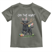 Funny Easter Hunting Dog Toddler T Shirt Labrador Bunny Ears On The Hunt