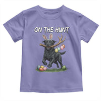 Funny Easter Hunting Dog Toddler T Shirt Labrador Bunny Ears On The Hunt