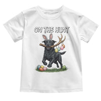 Funny Easter Hunting Dog Toddler T Shirt Labrador Bunny Ears On The Hunt
