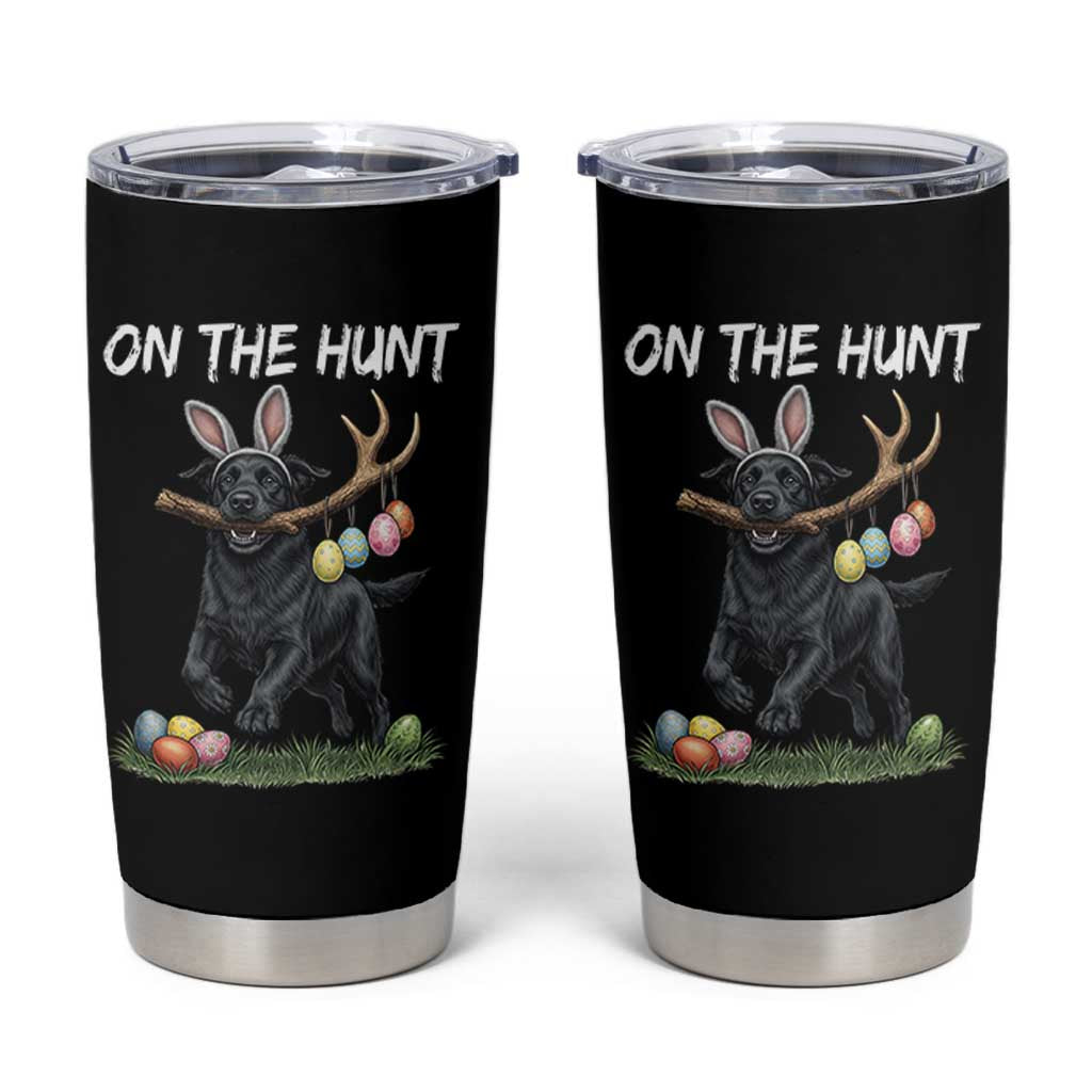 Funny Easter Hunting Dog Tumbler Cup Labrador Bunny Ears On The Hunt