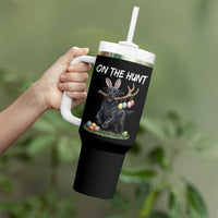 Funny Easter Hunting Dog Tumbler With Handle Labrador Bunny Ears On The Hunt