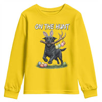 Funny Easter Hunting Dog Youth Sweatshirt Labrador Bunny Ears On The Hunt