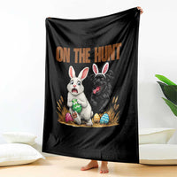 Funny Easter Labrador Bunny Ears Throw Blanket On The Hunt