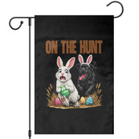Funny Easter Labrador Bunny Ears Garden Flag On The Hunt