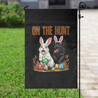 Funny Easter Labrador Bunny Ears Garden Flag On The Hunt