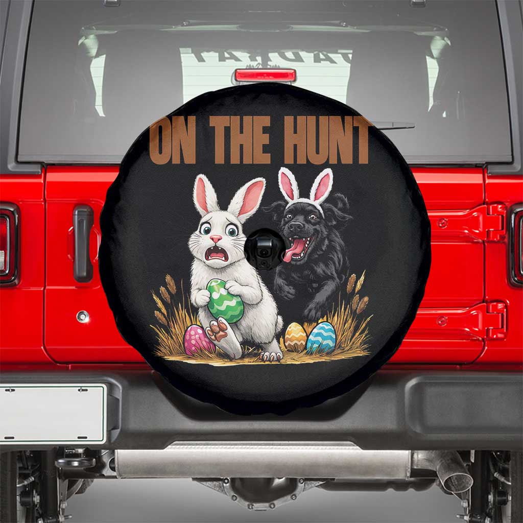 Funny Easter Labrador Bunny Ears Spare Tire Cover On The Hunt