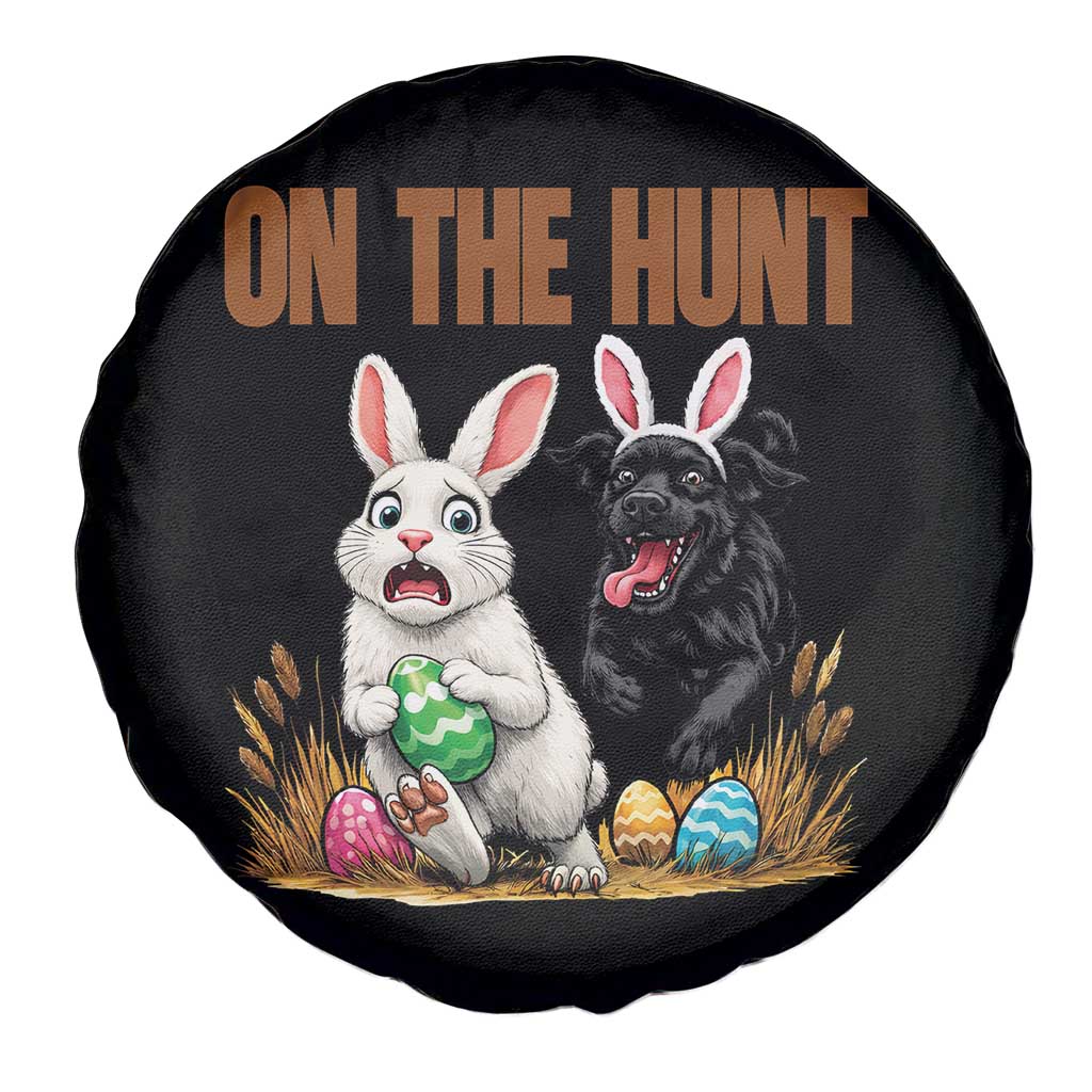 Funny Easter Labrador Bunny Ears Spare Tire Cover On The Hunt