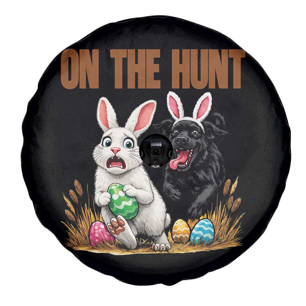 Funny Easter Labrador Bunny Ears Spare Tire Cover On The Hunt