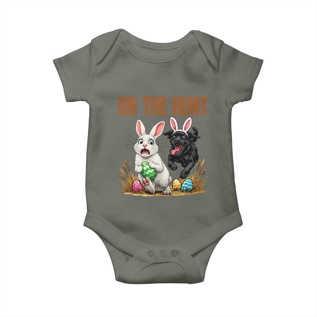 Funny Easter Labrador Bunny Ears Baby Onesie On The Hunt
