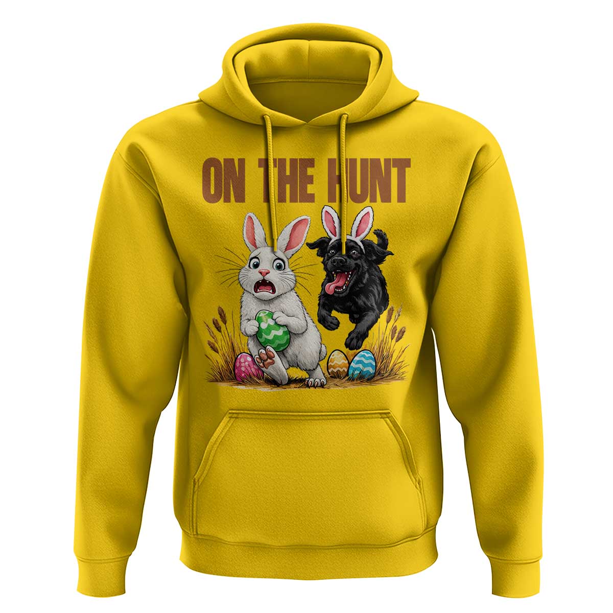 Funny Easter Labrador Bunny Ears Hoodie On The Hunt