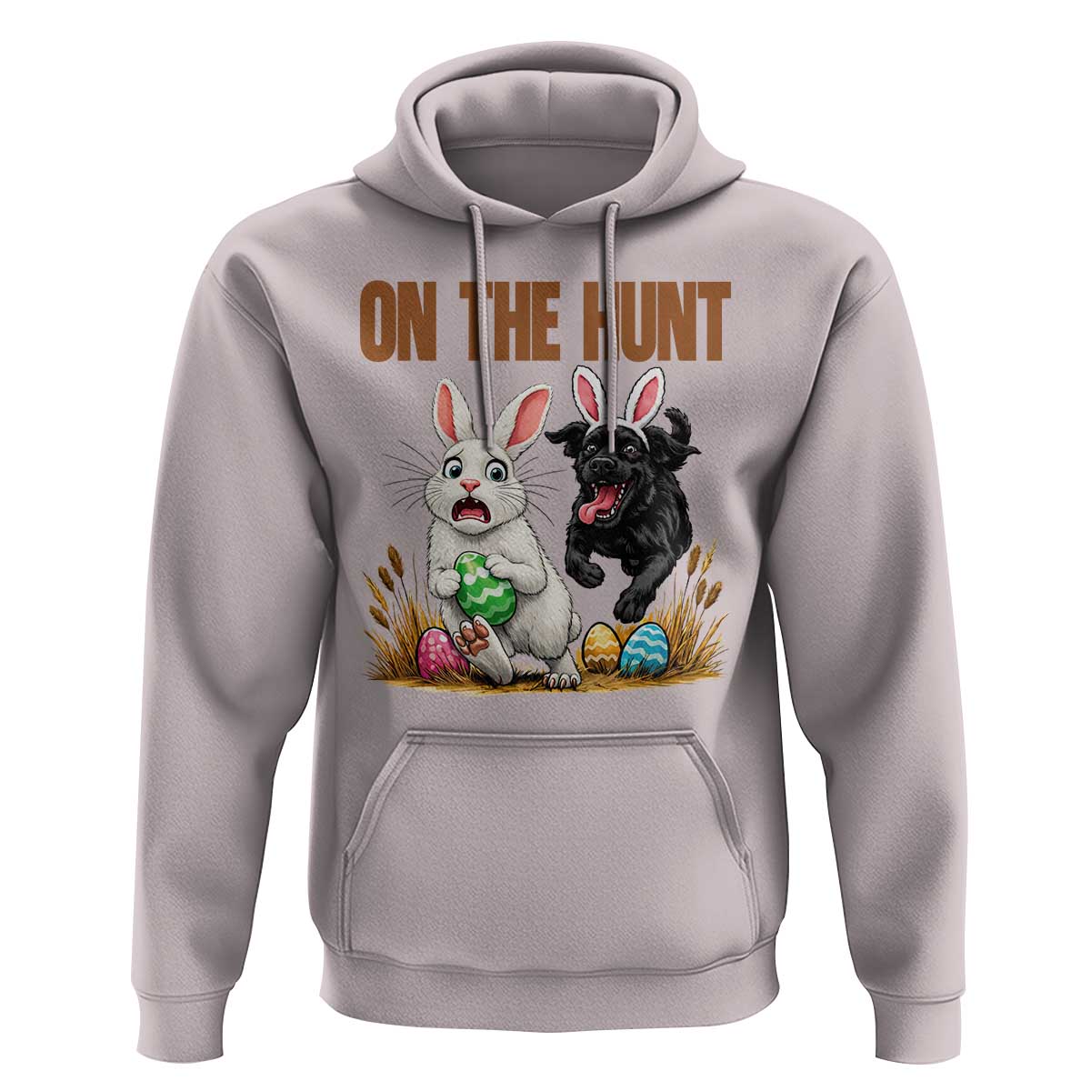 Funny Easter Labrador Bunny Ears Hoodie On The Hunt