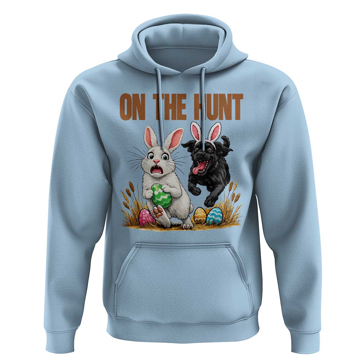 Funny Easter Labrador Bunny Ears Hoodie On The Hunt