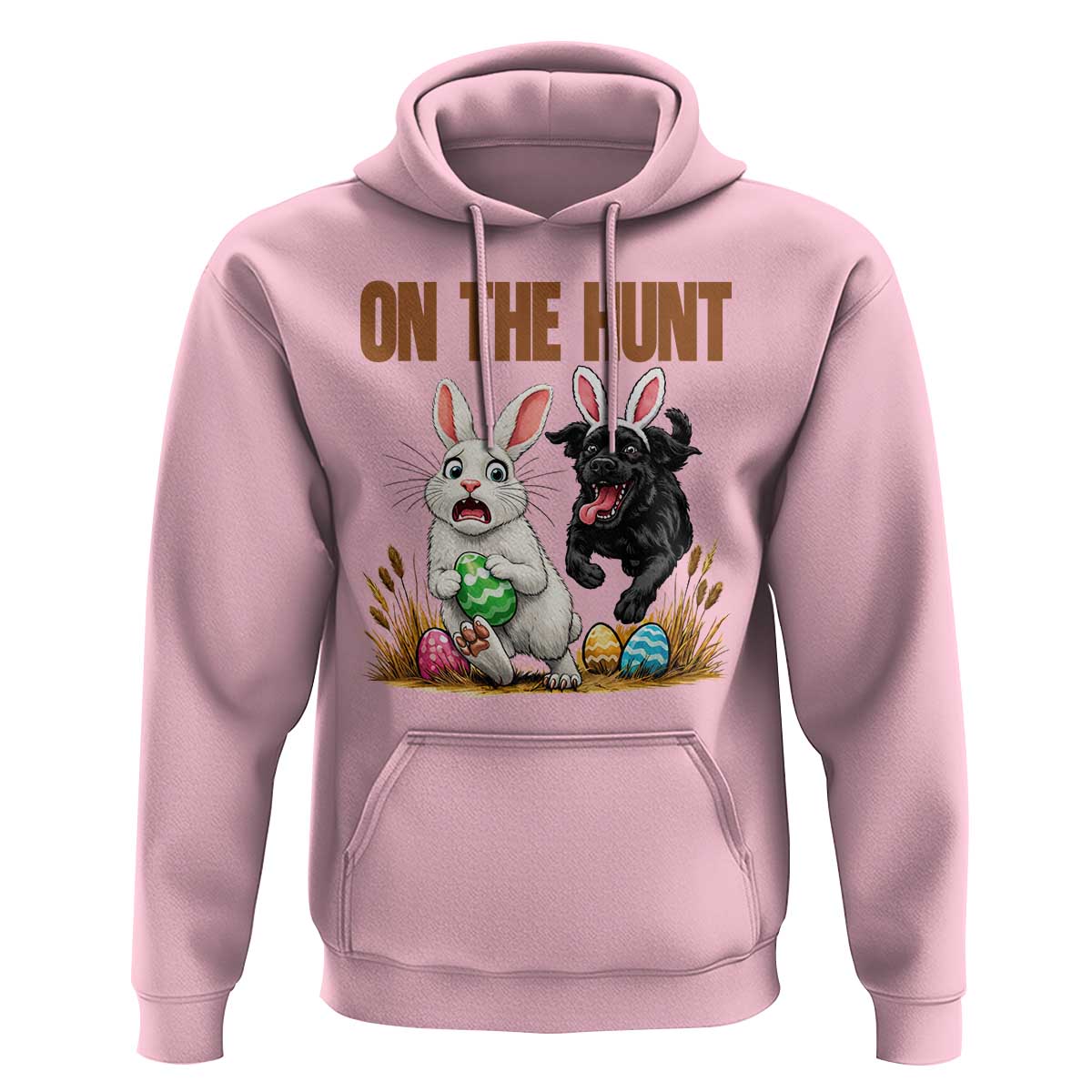 Funny Easter Labrador Bunny Ears Hoodie On The Hunt
