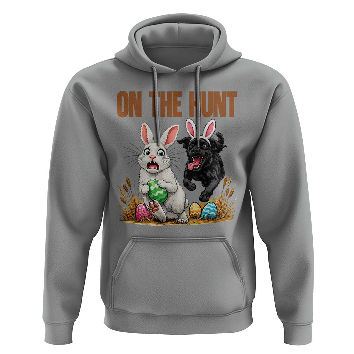 Funny Easter Labrador Bunny Ears Hoodie On The Hunt