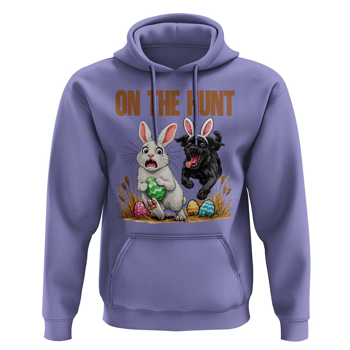 Funny Easter Labrador Bunny Ears Hoodie On The Hunt