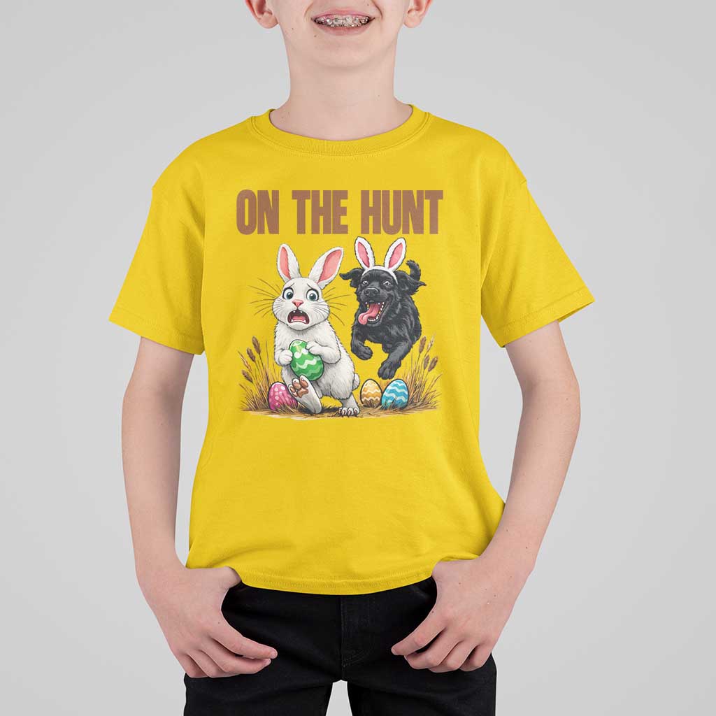 Funny Easter Labrador Bunny Ears T Shirt For Kid On The Hunt