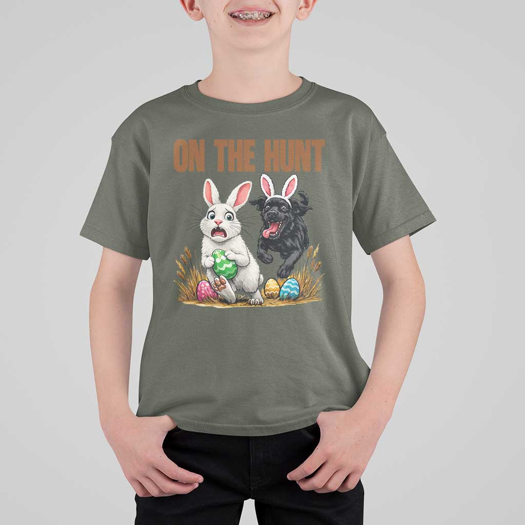 Funny Easter Labrador Bunny Ears T Shirt For Kid On The Hunt