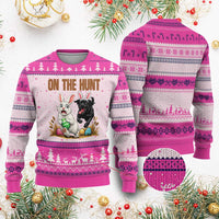 Funny Easter Labrador Bunny Ears Ugly Christmas Sweater On The Hunt