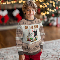 Funny Easter Labrador Bunny Ears Ugly Christmas Sweater On The Hunt