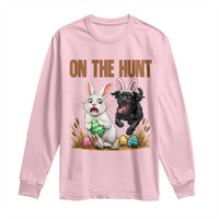 Funny Easter Labrador Bunny Ears Long Sleeve Shirt On The Hunt