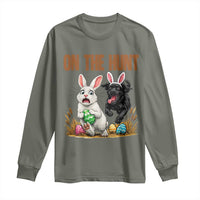 Funny Easter Labrador Bunny Ears Long Sleeve Shirt On The Hunt