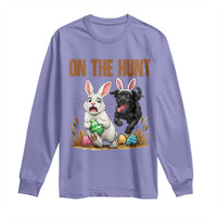 Funny Easter Labrador Bunny Ears Long Sleeve Shirt On The Hunt