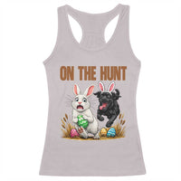 Funny Easter Labrador Bunny Ears Racerback Tank Top On The Hunt