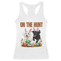 Funny Easter Labrador Bunny Ears Racerback Tank Top On The Hunt