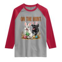 Funny Easter Labrador Bunny Ears Raglan Shirt On The Hunt