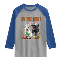 Funny Easter Labrador Bunny Ears Raglan Shirt On The Hunt