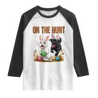 Funny Easter Labrador Bunny Ears Raglan Shirt On The Hunt
