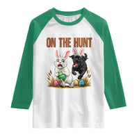 Funny Easter Labrador Bunny Ears Raglan Shirt On The Hunt
